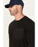 Image #2 - Lucky Brand Workwear Men's Slub Thermal Long Sleeve Pocket Henley Shirt, Black, hi-res