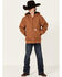 Image #4 - Carhartt Little Boys' Hooded Flannel Quilt Lined Jacket, Brown, hi-res