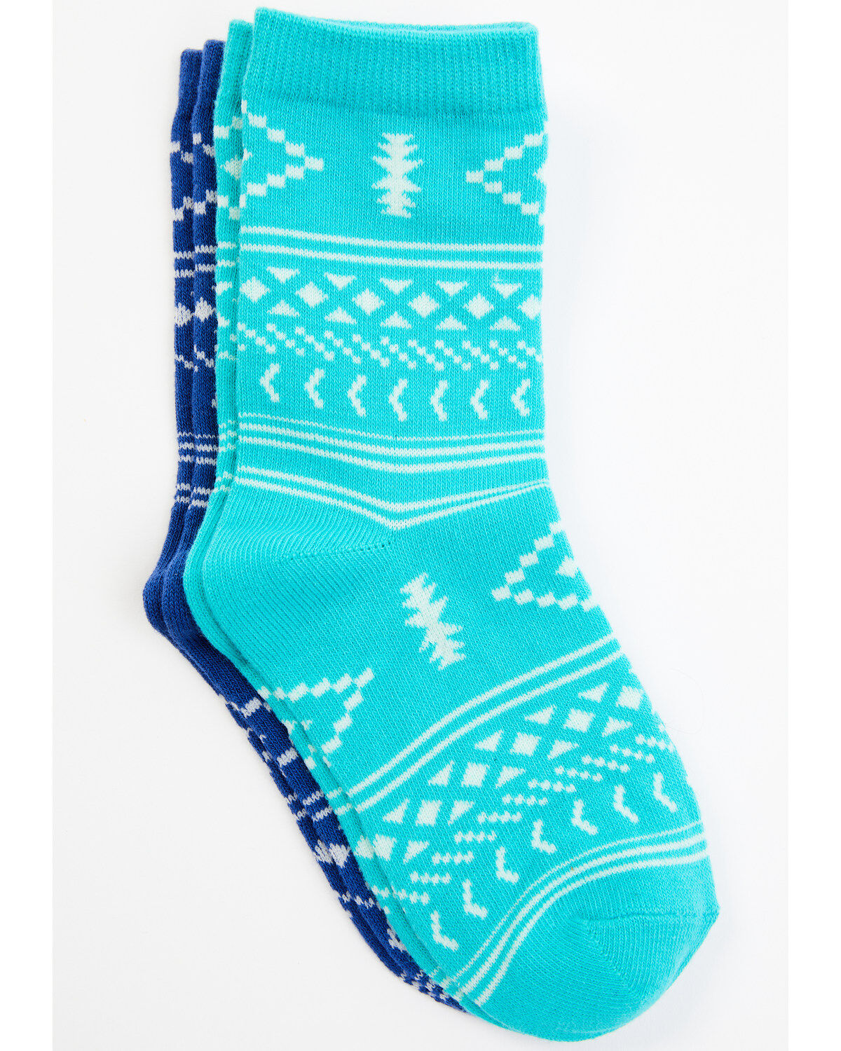 RANK 45&reg; Girls' Southwestern Print Crew Socks - 2-Pack, Multi, hi-res