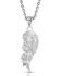 Image #2 - Montana Silversmiths Women's Rose Gold Heart Strings Feather Necklace, Silver, hi-res