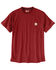 Image #2 - Carhartt Men's Force® Relaxed Fit Midweight Short Sleeve Pocket T-Shirt, Red, hi-res