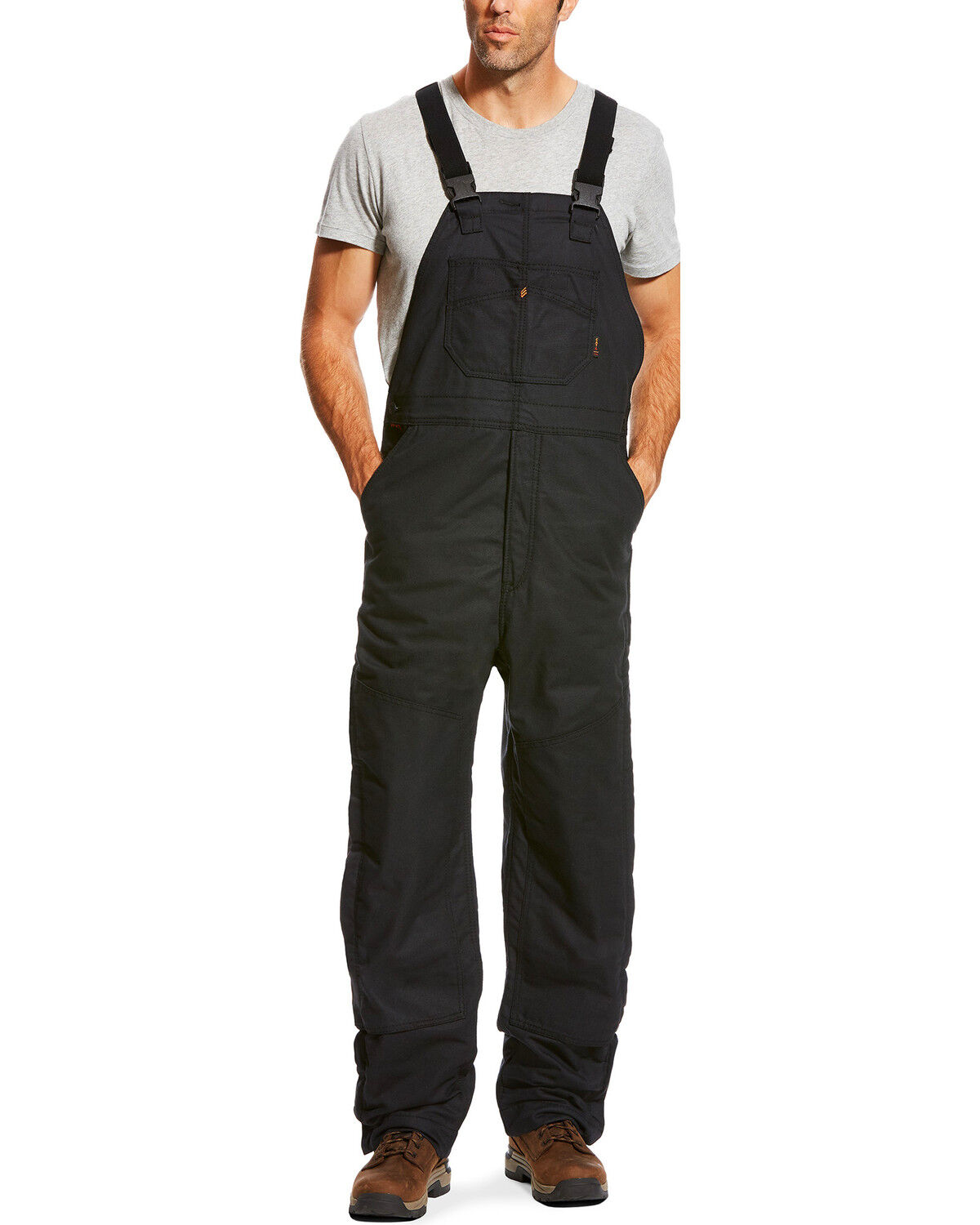 Ariat Men's FR Insulated Bib 2.0 Overalls - Big, Black, hi-res
