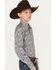 Image #2 - Cinch Boys' Paisley Print Long Sleeve Button-Down Western Shirt, Grey, hi-res