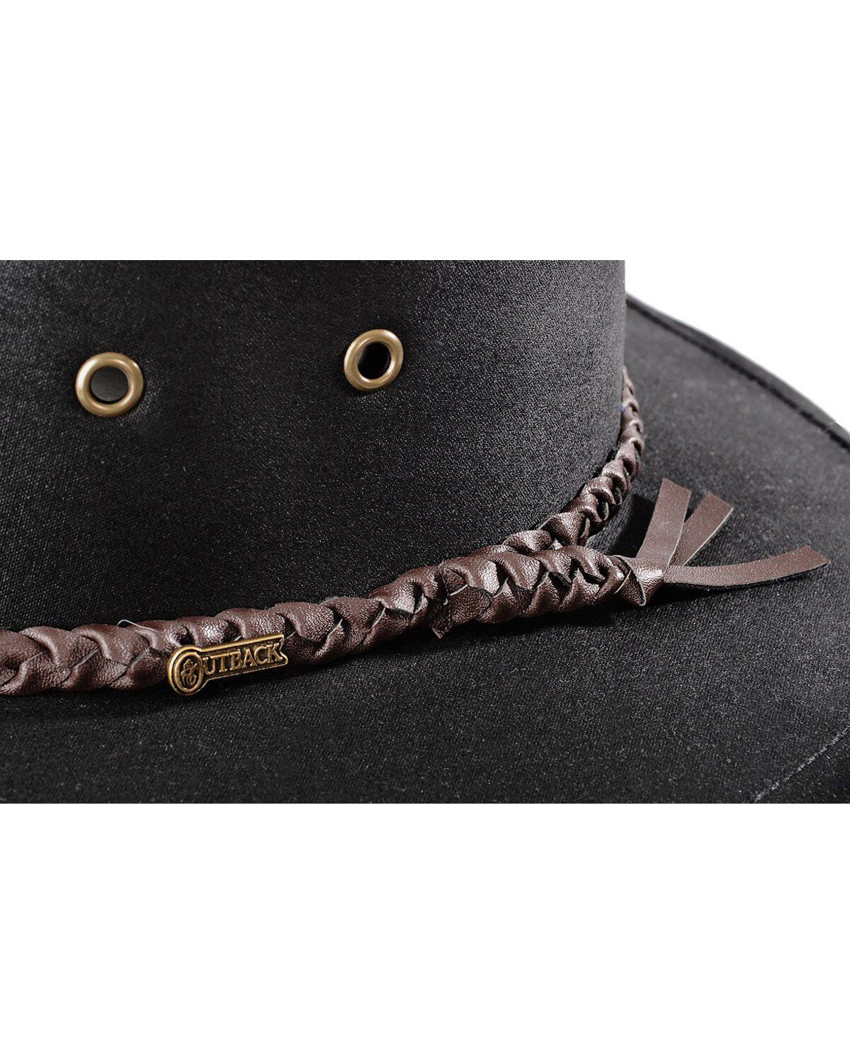 Image #2 - Outback Trading Co. Grizzly Oilskin Wool Felt Hat, Black, hi-res