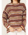 Image #3 - Cleo + Wolf Women's Stripe Knit Oversized Sweater, Brown, hi-res