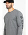 Image #5 - Hawx Men's Big Logo Long Sleeve T-Shirt - Big, Heather Grey, hi-res