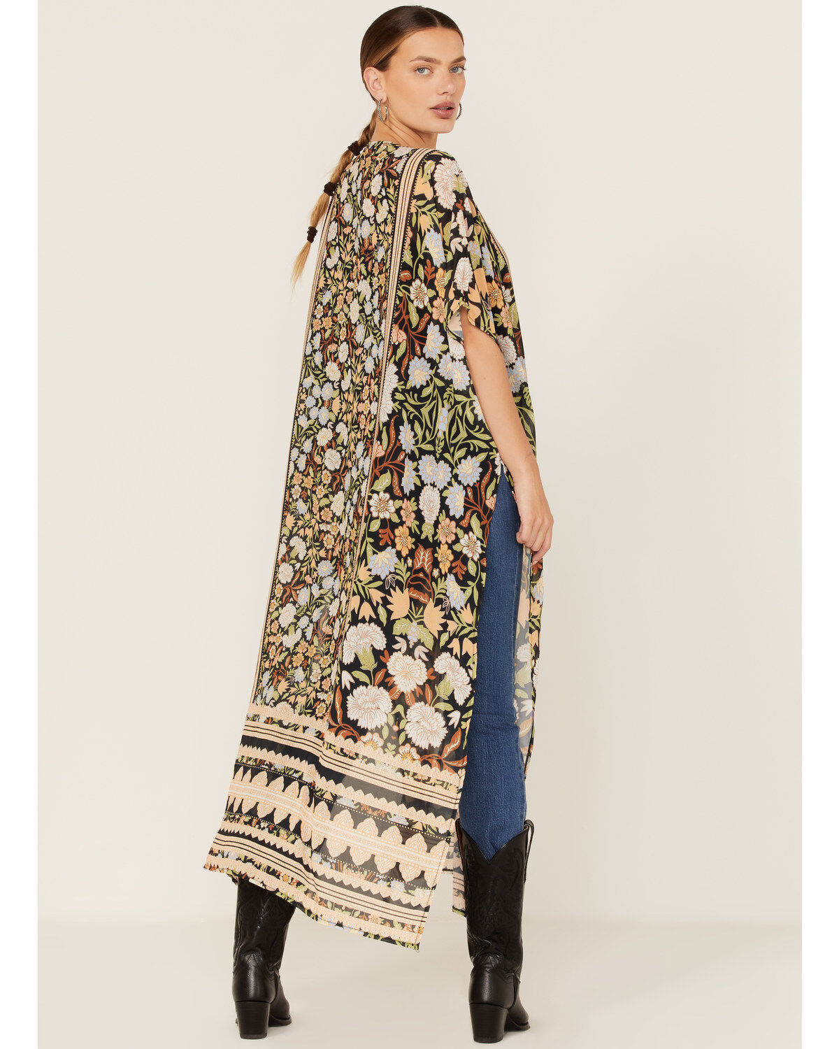 Image #4 - Flying Tomato Women's Floral Print Duster Kimono, , hi-res