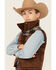 Image #2 - Cody James Boys' Rough Road Puffer Vest, Brown, hi-res