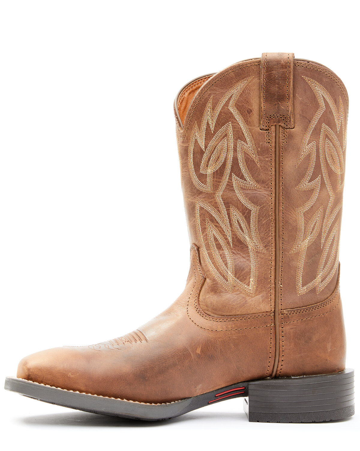 Image #3 - Justin Men's Stampede Canter Performance Western Boots - Broad Square Toe, Brown, hi-res