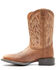 Image #3 - Justin Men's Dusky Brown Canter Cowhide Leather Western Boots - Broad Square Toe, Brown, hi-res