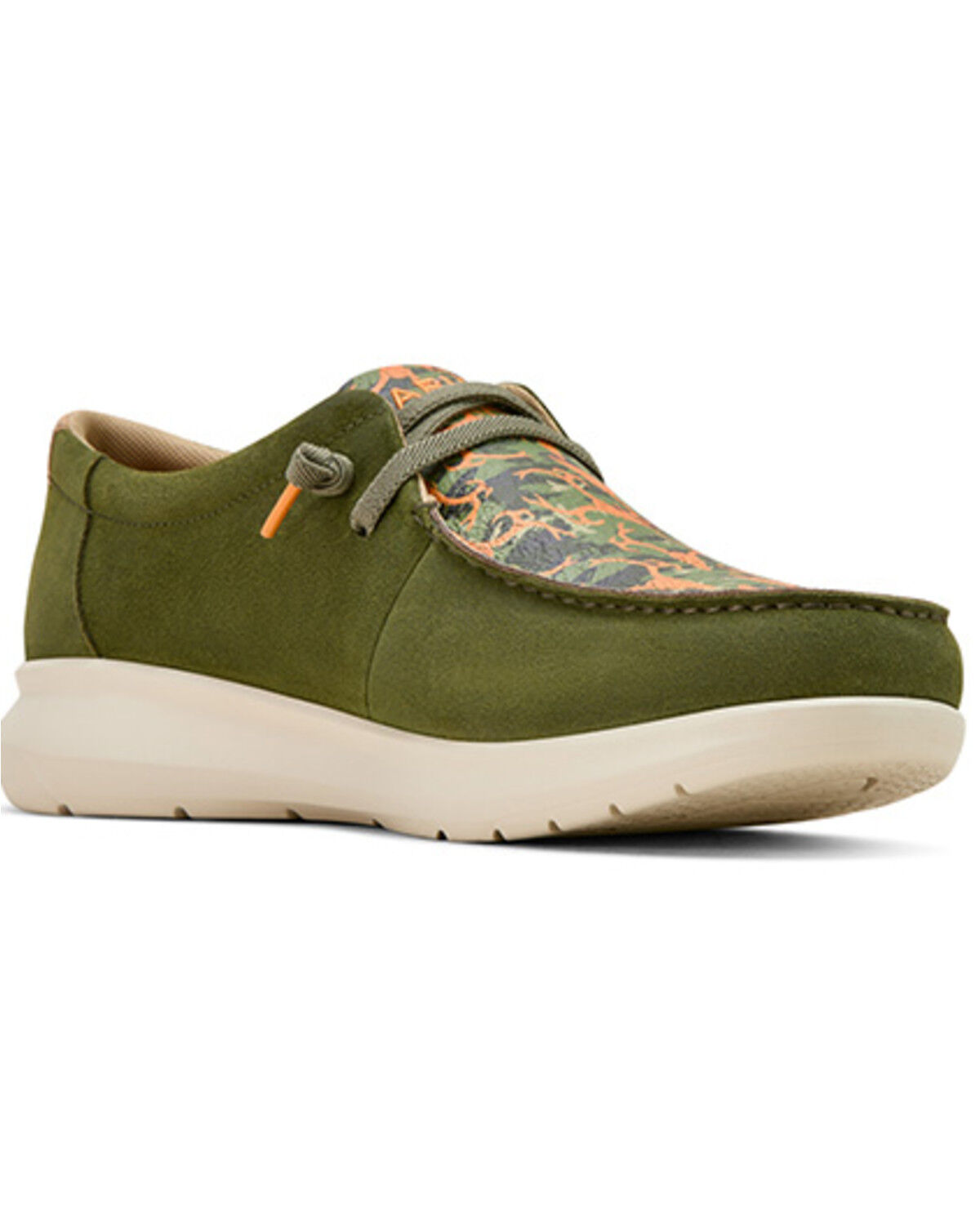Ariat Men's Hilo Camo Print Casual Shoes - Moc Toe, Olive, hi-res