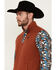 Image #2 - RANK 45&reg; Men's Baygen Colorblock Pullover, Dark Orange, hi-res