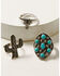 Image #1 - Shyanne Women's Silver & Turquoise Cactus Longhorn 3-Piece Ring Set, Silver, hi-res