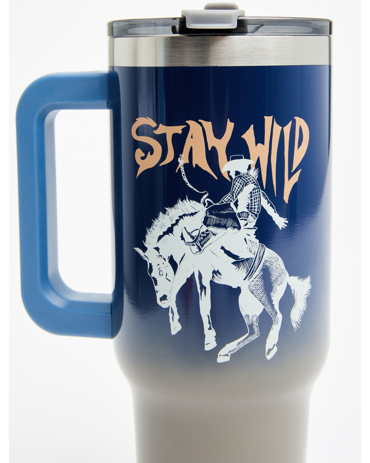 Image #2 - Boot Barn 40oz Take Stay Wild With Handle, Navy, hi-res