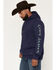 Image #1 - Cody James Men's Origin Logo Hooded Sweatshirt, Navy, hi-res