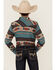 Image #4 - Cody James Boys' Bandera Southwestern Print Long Sleeve Snap Flannel Shirt, Blue, hi-res