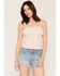 Image #1 - Miss Me Women's Ruffle Tank Top, Pink, hi-res
