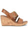 Image #2 - Born Women's Sapphire Wedge Sandals, Distressed Brown, hi-res