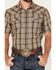 Image #3 - Cody James Men's Poncho Plaid Print Short Sleeve Snap Western Shirt - Tall, Brown, hi-res