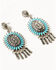 Image #1 - Idyllwind Women's Bella Strada Antique Concho Drop Earrings , Turquoise, hi-res