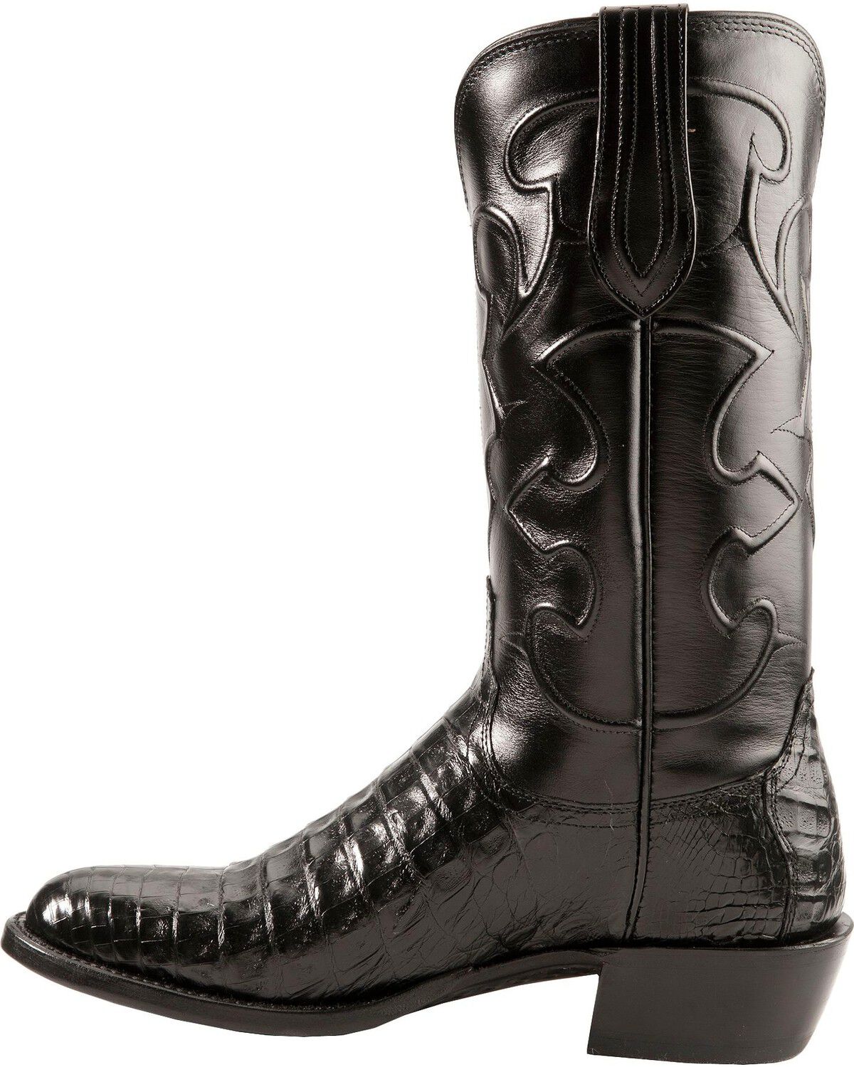 Image #3 - Lucchese Men's 1883 Exotic Caiman Belly Tall Western Boots - Round Toe, Black, hi-res