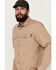 Image #2 - Hawx Men's All Out Woven Solid Long Sleeve Snap Work Shirt , Khaki, hi-res