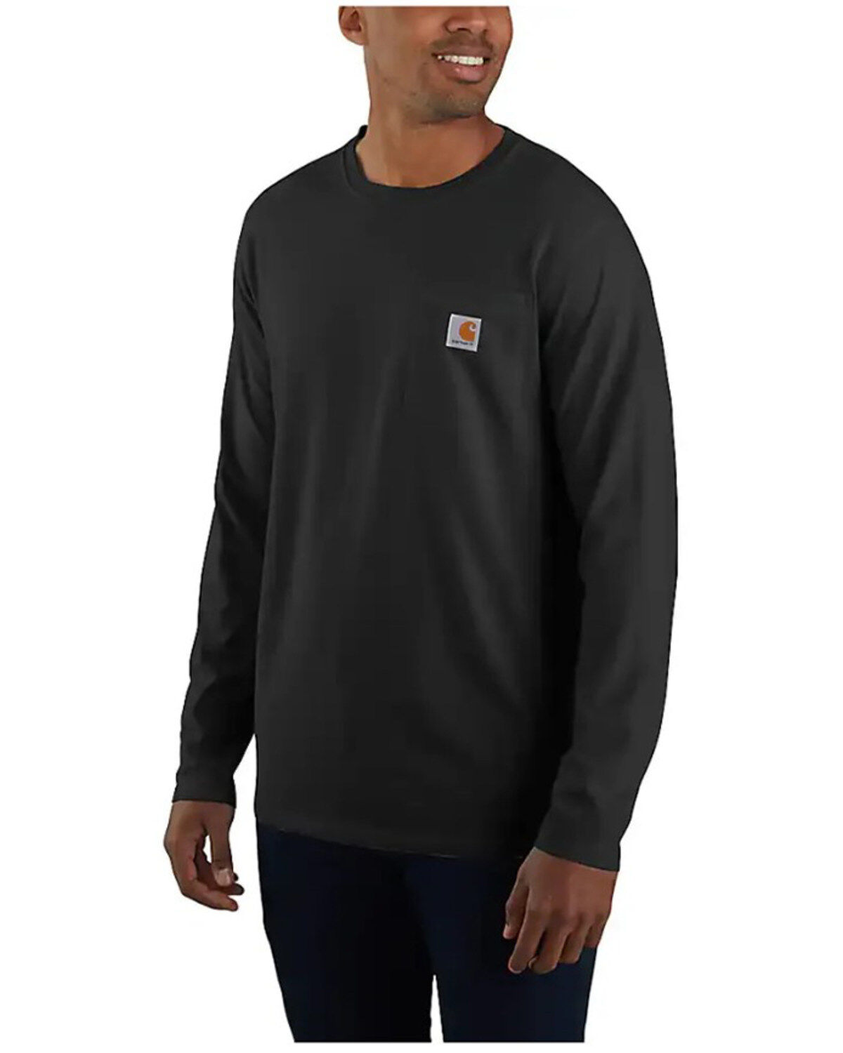 Image #1 - Carhartt Men's Force Relaxed Fit Midweight Long Sleeve Pocket T-Shirt - Big, , hi-res