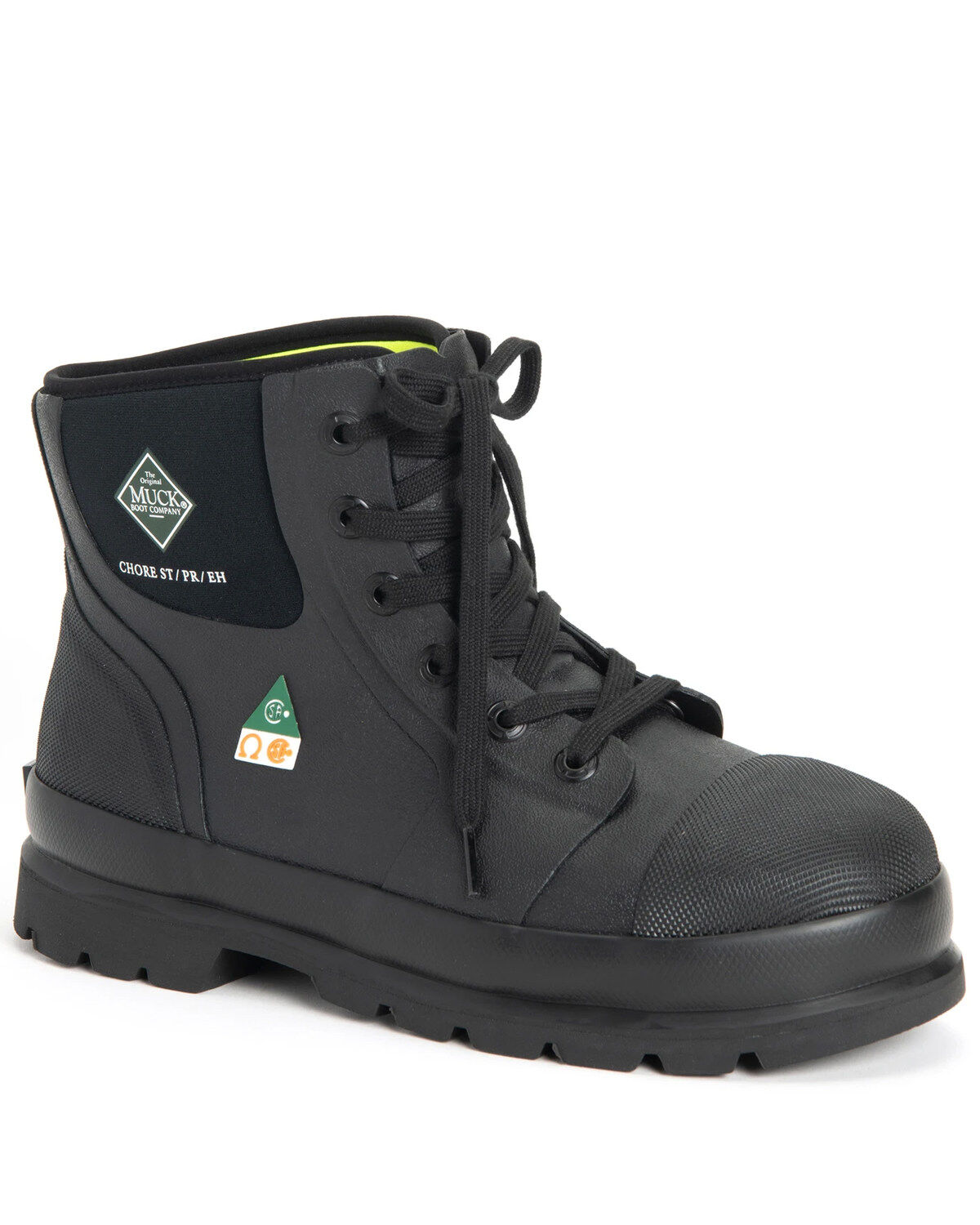 Muck Boots Men's Chore Classic Work Boots - Steel Toe, Black, hi-res