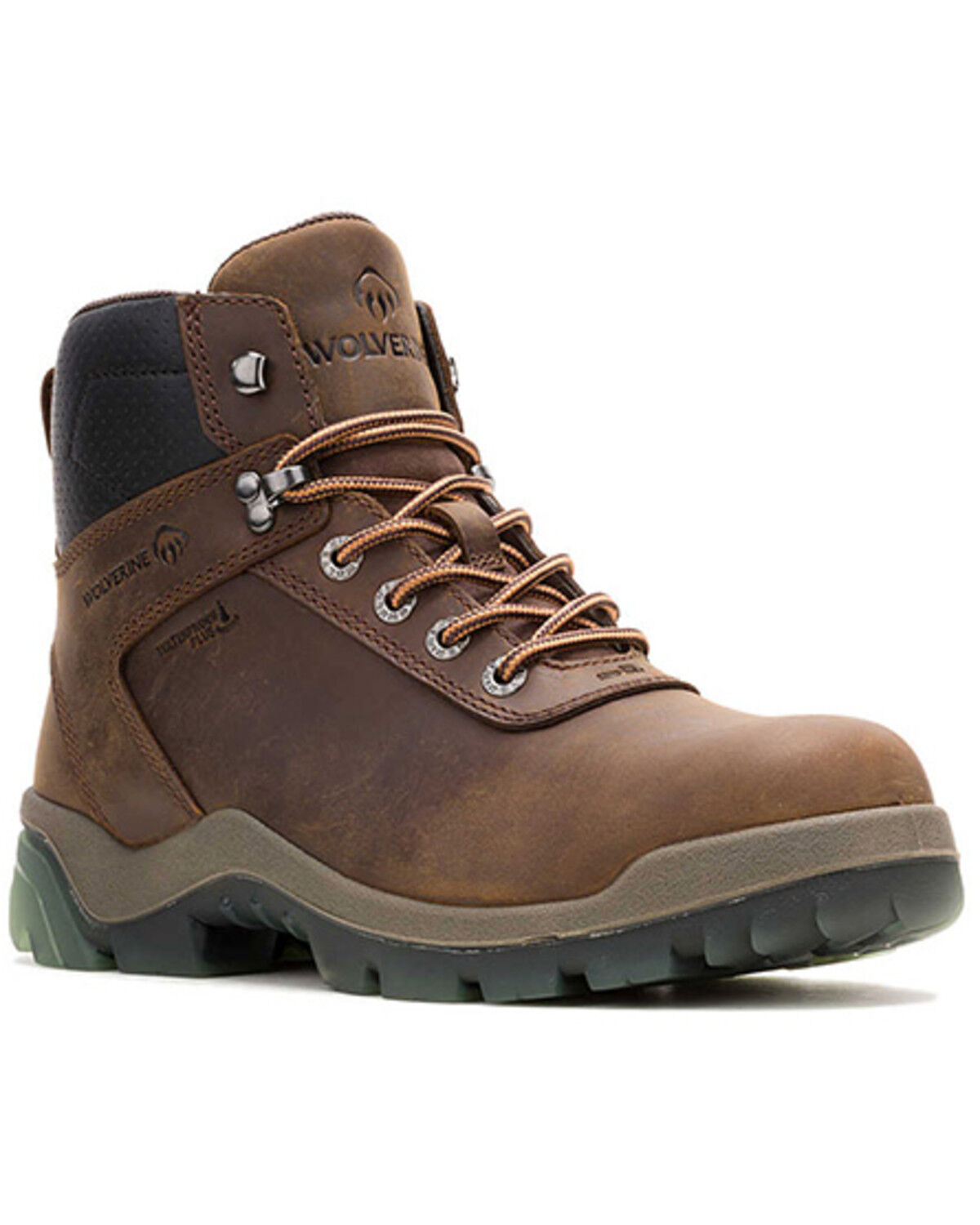Wolverine Men's Vantage Hyprest 6" Carbonmax Waterproof Work Boots - Composite Toe, Dark Brown, hi-res