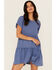 Image #1 - Originality Women's Tiered Mini Dress, Blue, hi-res