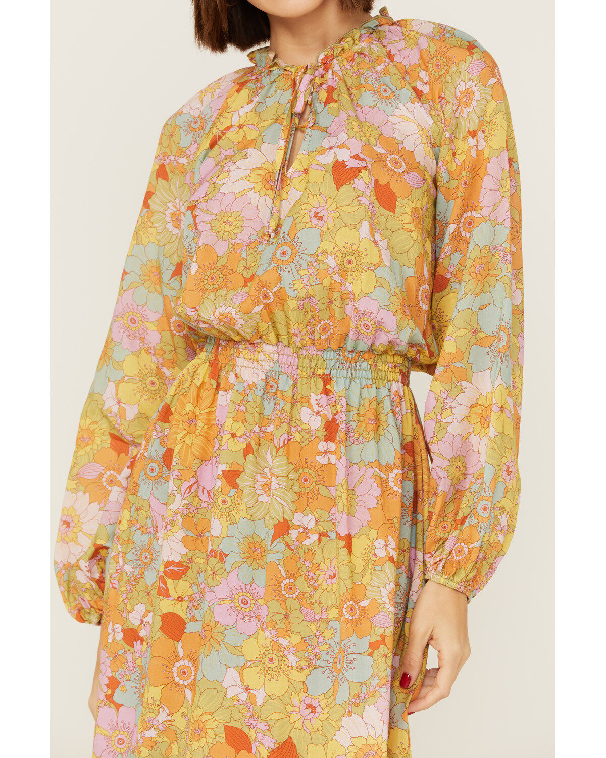 Image #3 - Show Me Your Mumu Women's Cait Groovy Blooms Midi Dress, Multi, hi-res