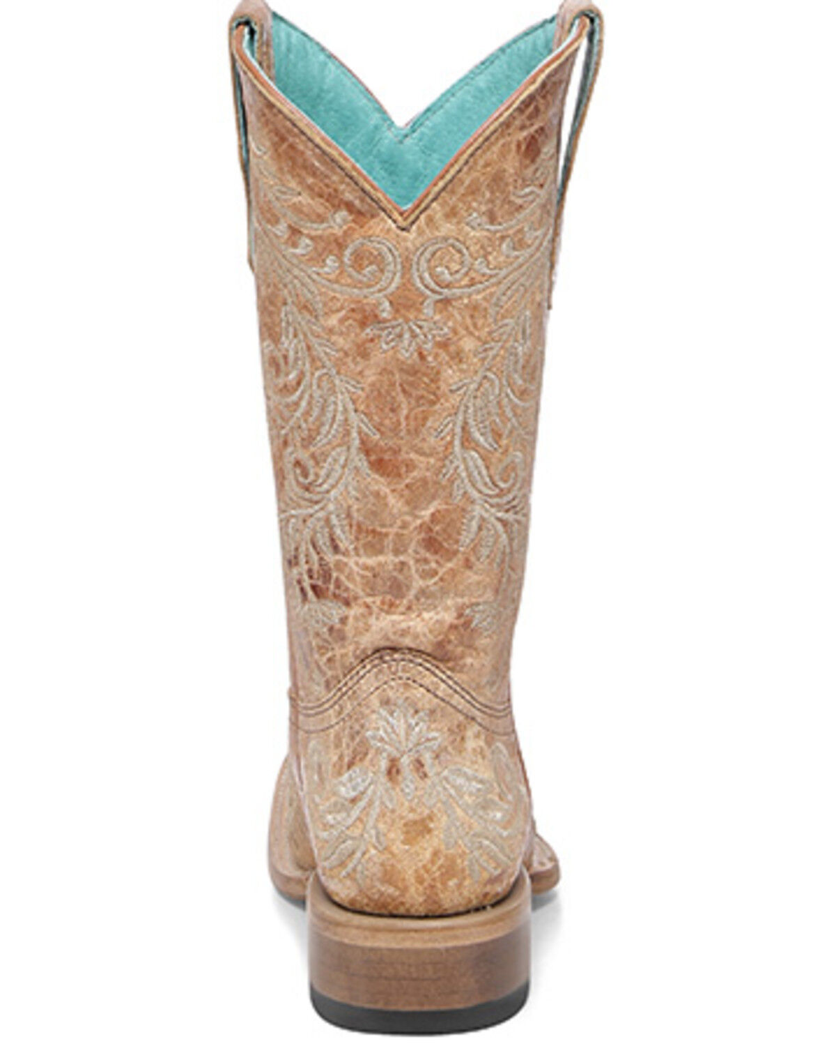 Image #4 - Corral Girls' Embroidered Western Boots - Broad Square Toe, Tan, hi-res