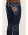 Image #2 - Shyanne Girls' Dark Wash Horseshoe Pocket Bootcut Stretch Denim Jeans, Medium Wash, hi-res