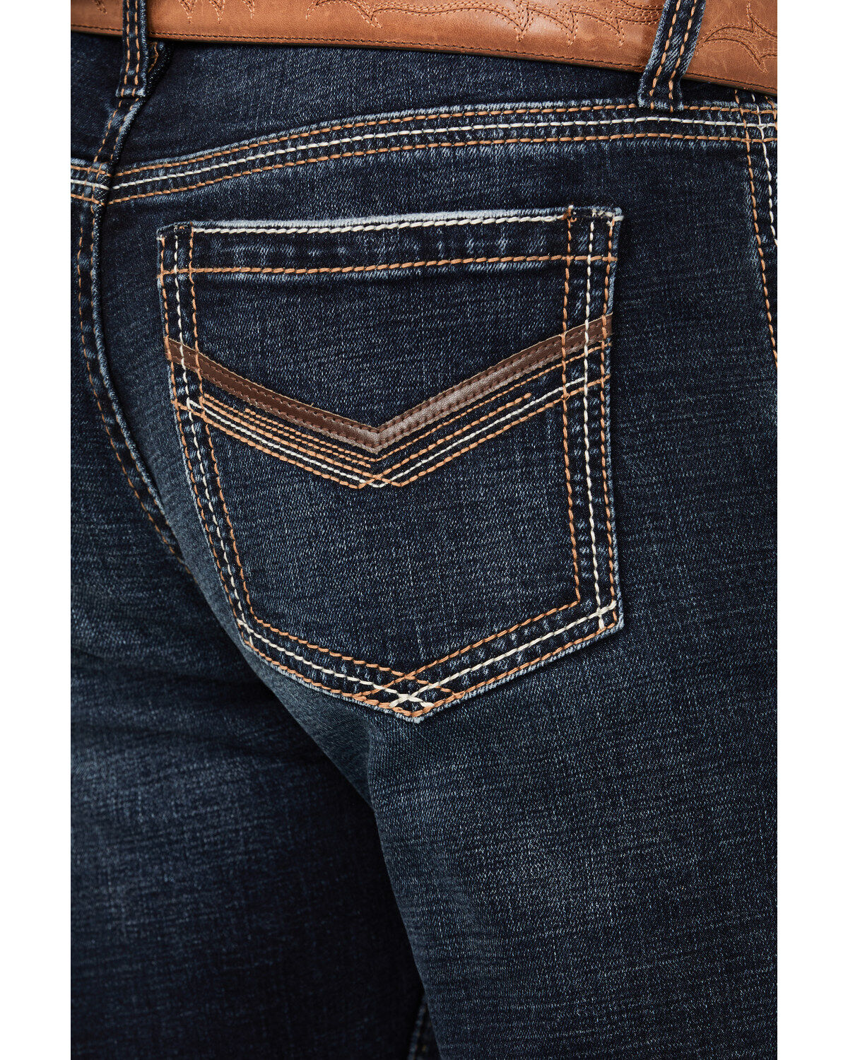 Image #4 - Cody James Men's Palomino Wash Duke Relaxed Bootcut Stretch Denim Jeans, Dark Wash, hi-res