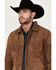 Image #2 - Moonshine Spirit Men's Perryville Suede Trucker Jacket , Brown, hi-res