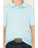 Image #3 - Ariat Boys' Tek Short Sleeve Polo Shirt , Aqua, hi-res