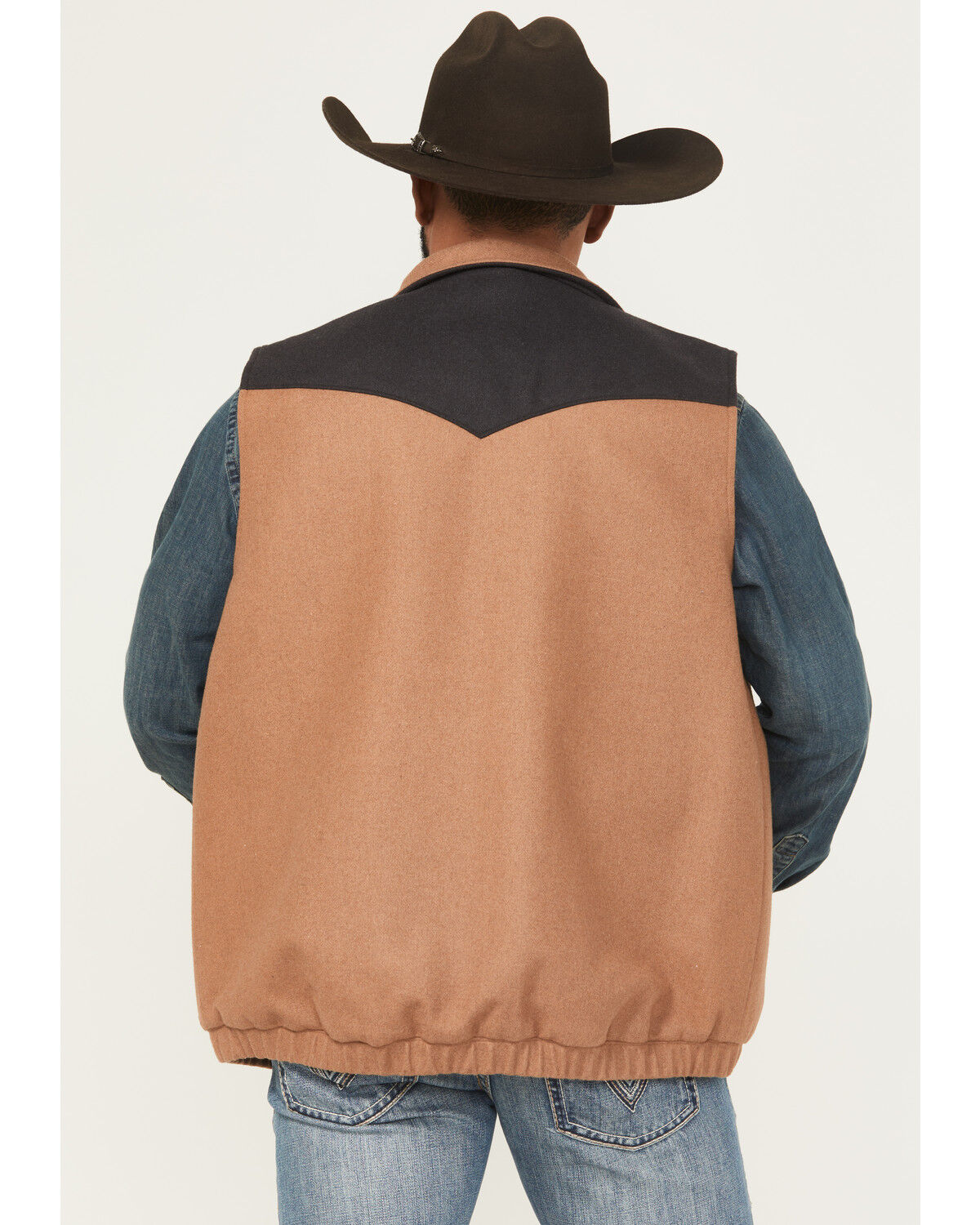 Image #4 - Cinch Men's Wooly Concealed Carry Vest, Brown, hi-res