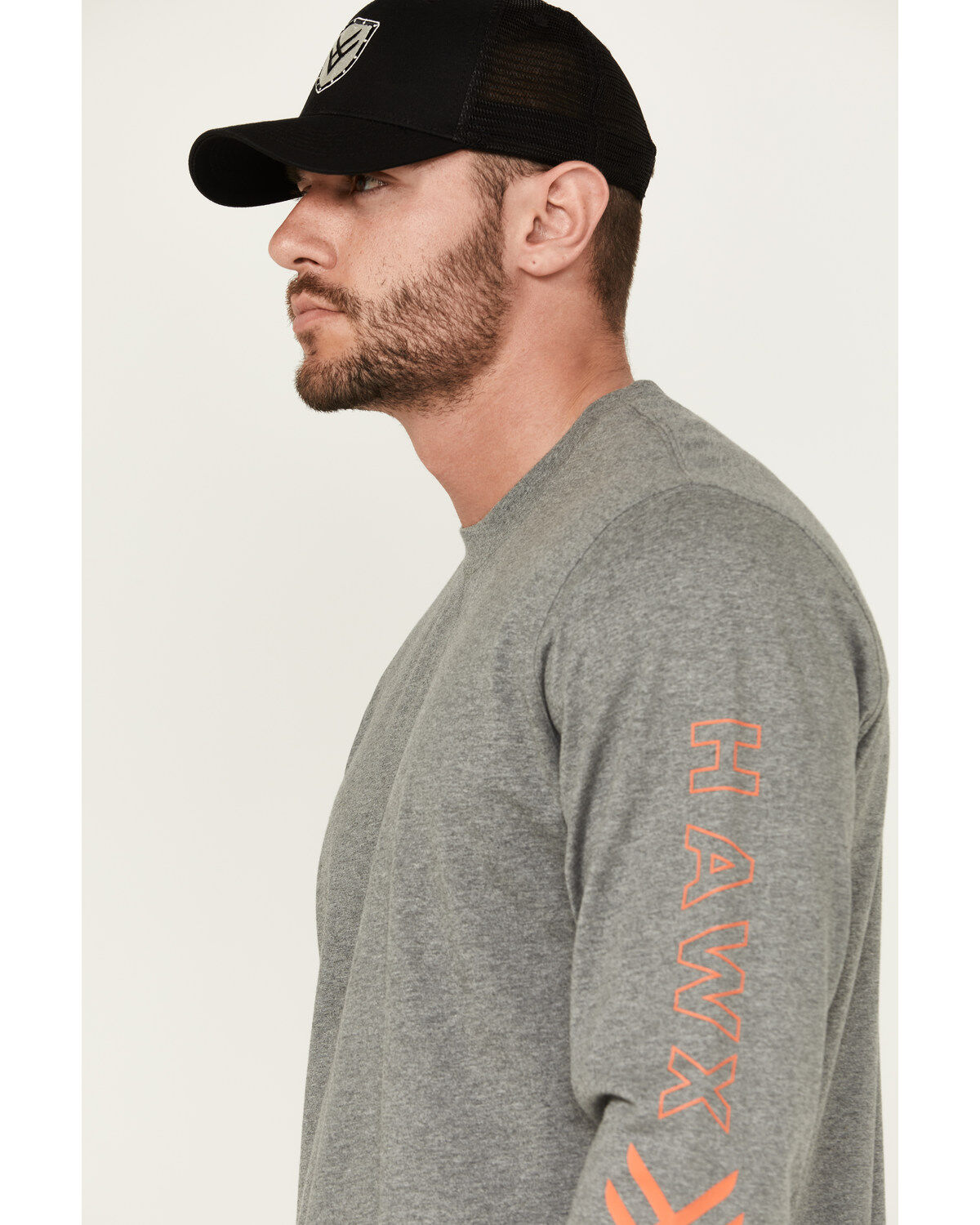 Image #2 - Hawx Men's Logo Long Sleeve Knit Work T-Shirt - Tall, , hi-res