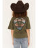 Image #1 - Ariat Boys' Serape Shield Short Sleeve Graphic T-Shirt, Green, hi-res