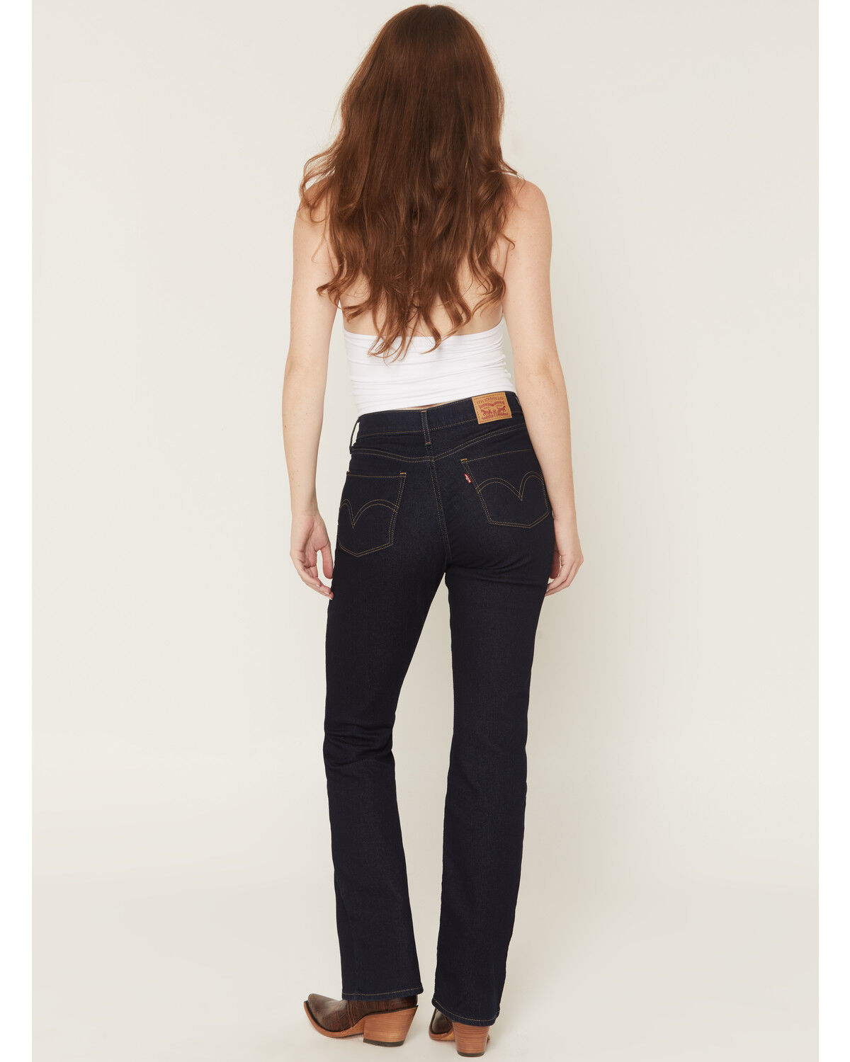 Image #3 - Levi's Women's Darkest Sky Wash Classic Mid Rise Bootcut Stretch Denim Jeans, Dark Wash, hi-res