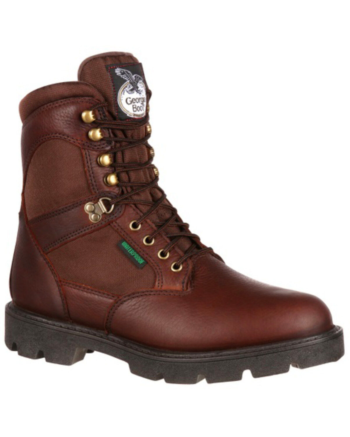 Image #1 - Georgia Men's Homeland Steel Toe Waterproof Work Boots, Brown, hi-res