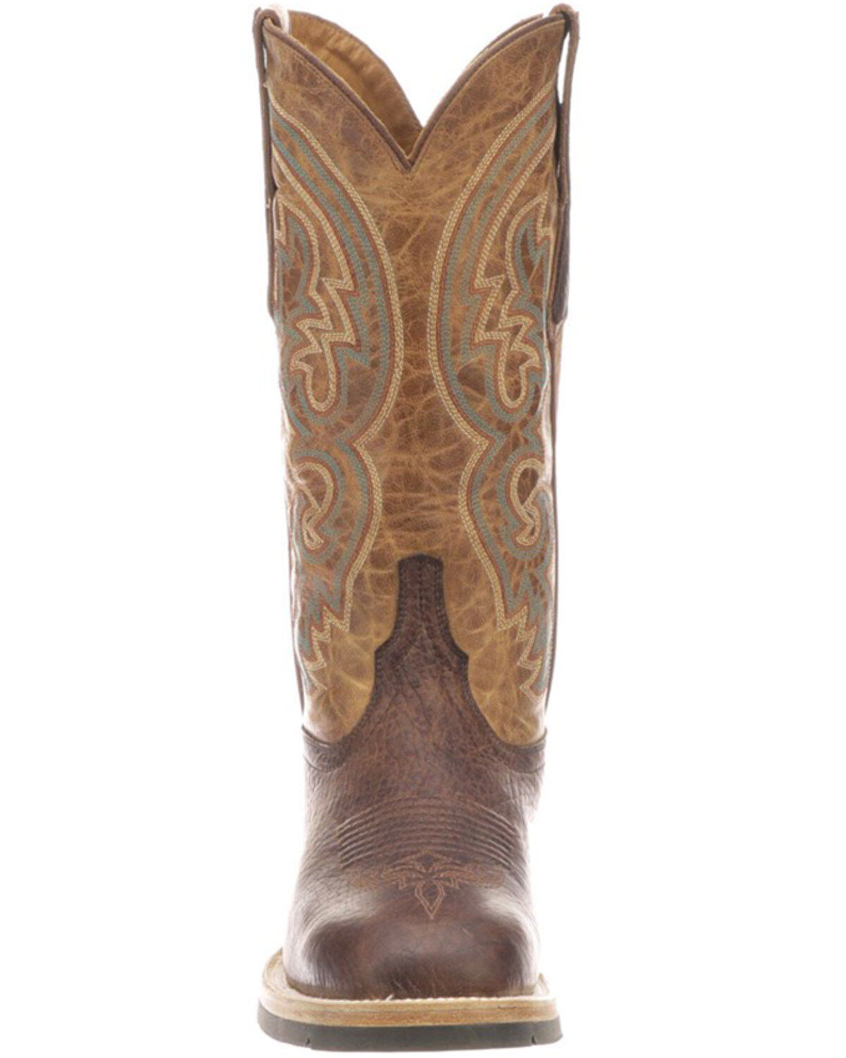 Image #4 - Lucchese Women's Ruth Cowhide Leather Western Boot - Square Toe, Chocolate, hi-res