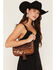 Image #1 - Shyanne Women's Sable Hair-On Tooled Shoulder Bag, Brown, hi-res