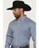 Image #2 - Wrangler Men's Paisley Print Long Sleeve Button-Down Stretch Western Shirt - Tall, Navy, hi-res