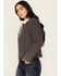 Image #2 - Levi's Women's Original Trucker Sherpa Jacket, Black, hi-res