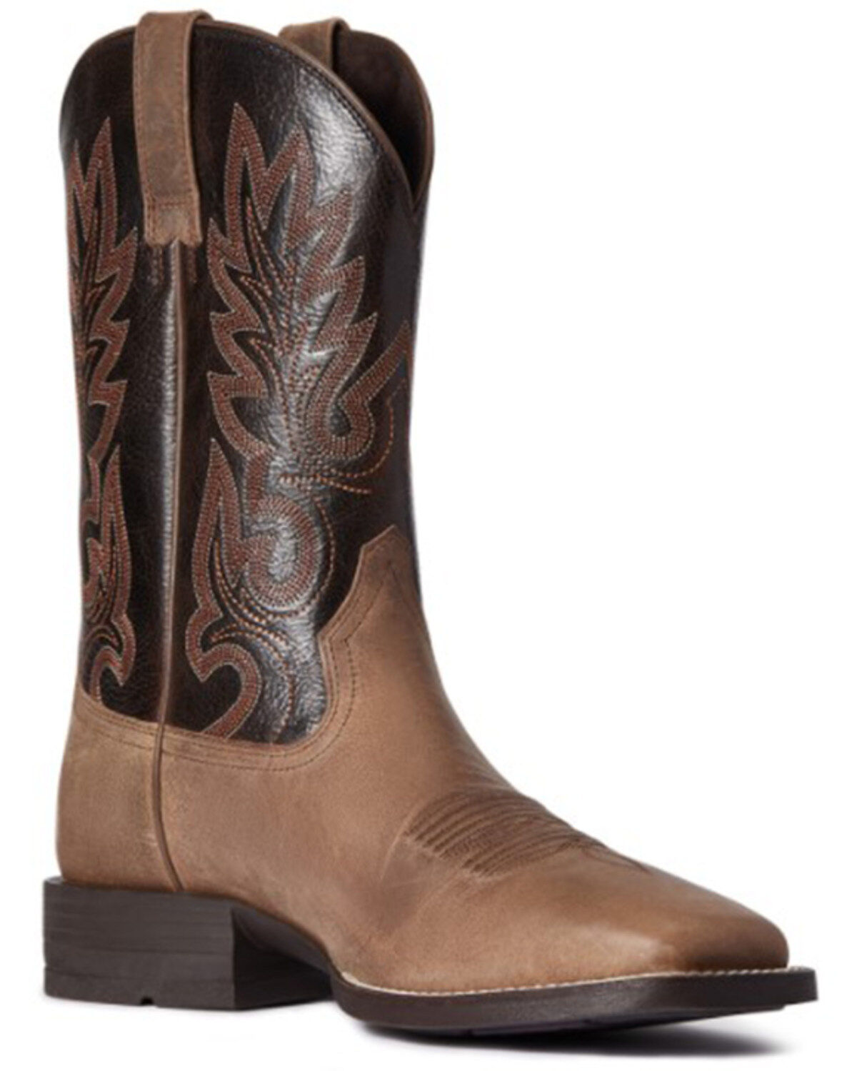 Image #1 - Ariat Men's Authentic Layton Performance Western Boot - Broad Square Toe, Brown, hi-res