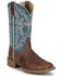 Image #1 - Justin Women's Ashtyn Performance Western Boots - Broad Square Toe, Brown, hi-res
