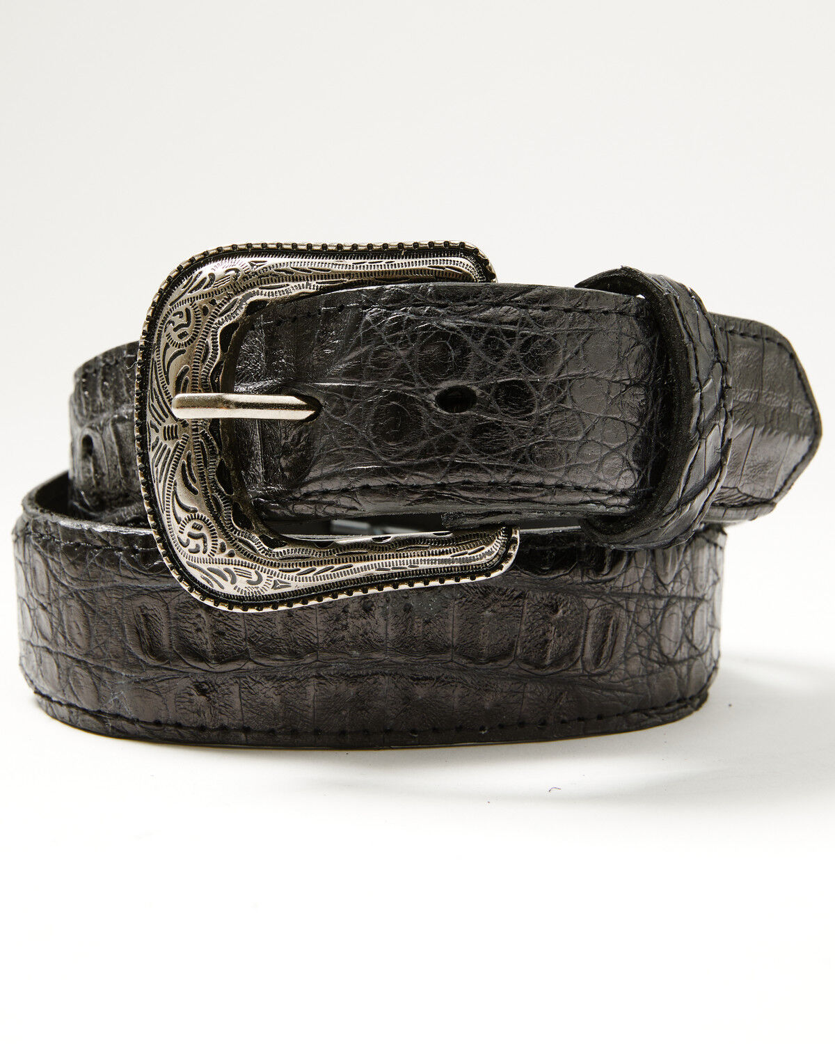 Image #1 - Cody James Men's Amarillo Exotic Caiman Leather Belt, Black, hi-res