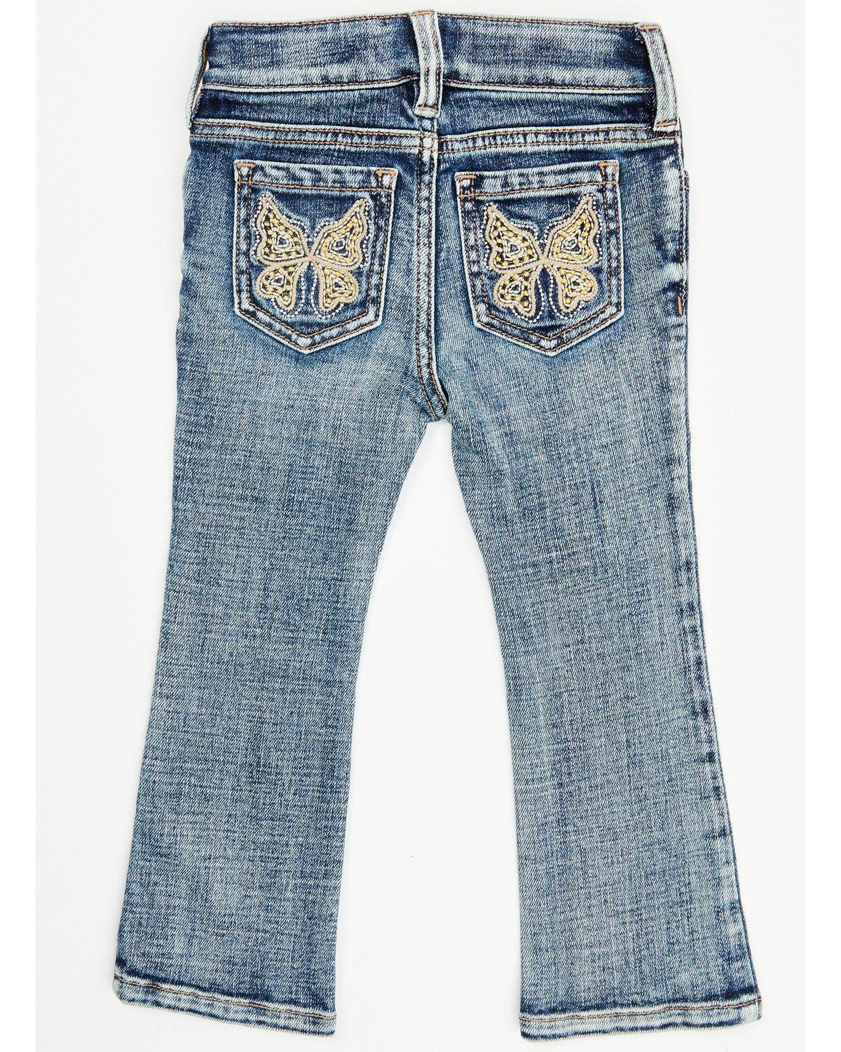 Shyanne Toddler Girls' Dawn Studded Back Bootcut Stretch Denim Jeans, Dark Wash, hi-res