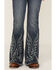 Image #2 - Shyanne Girls' Medium Wash Stitch Flare Stretch Denim Jeans , Medium Wash, hi-res